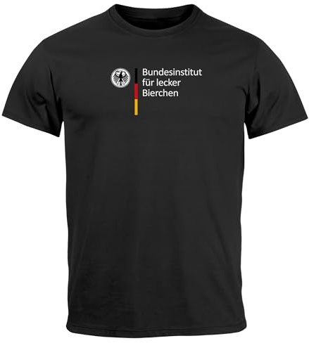 MoonWorks® Herren T-Shirt Alkohol Bier Bundesinstitut für lecker Bierchen Partyshirt Fun-Shirt Spruch lustig