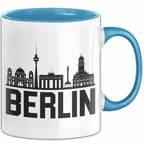 Berlin Tasse Geschenk Stadt Deutschland Hauptstadt Becher (Blau)