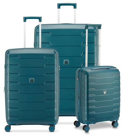 Roncato Skyline 2.0 Kofferset (Großer, Mittelgroßer, Kabinen) Flaschengrün