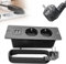 Dhqkqg Prise Encastrable Plan de Travail, Prise Encastrable de Table avec 2 USB, Prise USB Encastrable, Bloc Prise Encastrable, Prise Plan de Travail, Multiprise pour Meuble ou Plan de Travail (Noir)