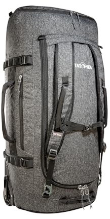 Tatonka Trolley Duffle Roller 80 L - Faltbare Reisetasche mit Rollen und Rucksackfunktion - In eigener Deckeltasche verstaubar - 80 Liter Volumen