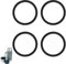 4pcs Gasket Replacement for Stanley Classic 24oz Food Jar, Silicone Sealing Ring Water Bottle Gaskets Seal Leak-Proof Replacement Compatible with Stanley Classic 24oz BPA Free (Black)