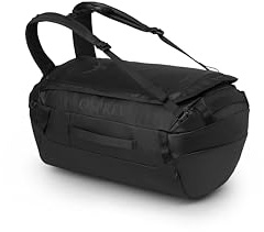 Osprey Transporter 30L Travel Duffel Bag, Raven Black, Raven Black/Black, Duffel Bag
