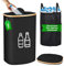 IEEILULU Poubelle Recyclage avec Couvercle, 100L Collecteur de Bouteilles Consignées, Poubelle tri Selectif avec Sacs de Transport, Rangement Bouteille Cuisine, pour Plastique Verre (Noir, 100L)