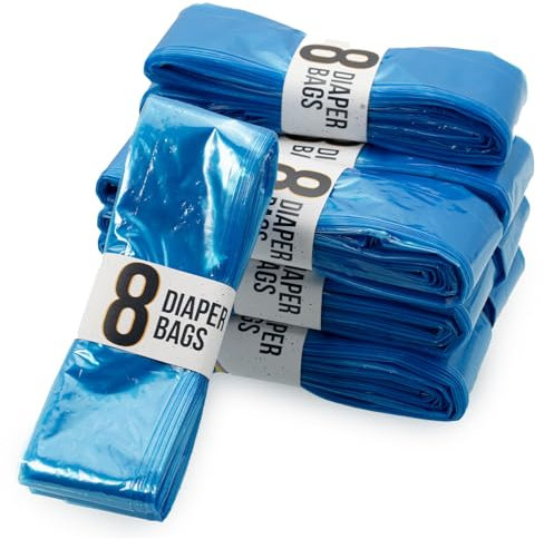 Golden Cradle 8Pack Nappy Refills Bags Disposable Bags with 1 Cassette Baby Diaper Refill Liners Compatible With Tommee Tippee,Twist & Click,Simplee Sangenic