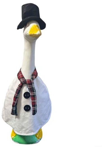 Goose Statue Clothing Set 23 Inch Garden Decor Outfit White Cloth Costume with Hat White Cloth Set