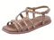 Alma en Pena V2551600 Suede Old Pink Sandali Eleganti per Donna con zirconi Rosa Zeppa Bassa (Taglia 38)