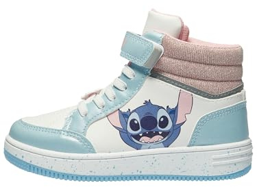 Disney Sneakers Bambina, Scarpe Stitch Bambina, Scarpe Ragazza Lilo E Stitch, Bianco 29