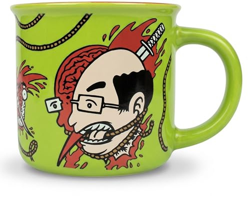 Namakubi Tasse – Samurai Totenkopf Kaffeetasse im japanischen Stil, 375 ml Keramik, Schwarzer Humor, Geschenk für Männer & Japan-Fans, spülmaschinenfest & mikrowellengeeignet