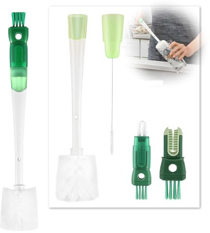FUG Bottle Cleaning Brush Set, 5-in-1 Detachable Water Bottle Cleaner for Glass Cups, Lids, Straws
