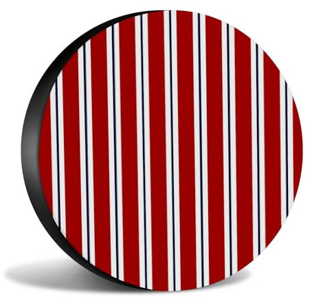 Reifentaschen Streifen Rot Weiß Wasserdicht Reifentüten Premium Radabdeckung Für SUV Truck Trailer 16 inch