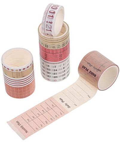 LALAFINA 10rollen Washi Klebeband Diy Dekoration Scrapbooking Papierband Bastelband Klebebänder Journal Planer Masking Tape