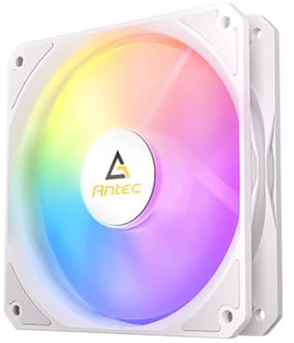 Antec P12r Argb Pwm Lot de 3 ventilateurs de 120 mm – 4 broches blanc à haut débit d'air de refroidissement à 9 pales