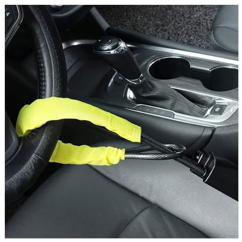 MMDXDLX Sicherheitsgurtschloss Lenkradschloss für Infiniti QX70 2008-2017 S51,Lenkradschloss FüR Auto, Auto Diebstahlschutz Durch Lenkradschloss & Lenkradsperre,Yellow