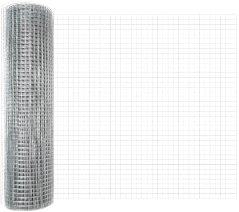 Xhnifbn Recinzione in filo saldato, argento, 250 x 60 cm, design moderno, resistente, durevole, per terrazza, balcone e giardino anteriore