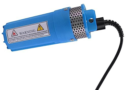 Smandy Pompa Sommergibile Solare 24V Pompa per Pozzi Profondi da 30 M di Sollevamento 6,5 LPM con Pressacavo a Tenuta Stagna a Sgancio Rapido per Irrigazione per Stagni di Bestiame (BLUE)