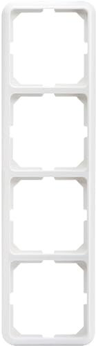Schneider Electric Elso Rahmen für Steckdosen und Schalter, 4-fach, Fashion, IP20, reinweiss, Artikelnummer 204404