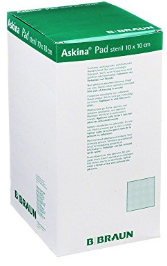 ASKINA Pad Wundauflage 10x10cm nichthaftend, 100 St