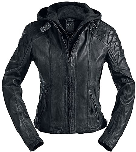 Mauritius Chasey Frauen Lederjacke schwarz S 100% Leder Casual Wear, Rockwear