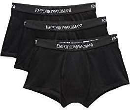 Emporio Armani 3-Pack Men's Boxer Shorts Mens Knit Trunk S-XL - Select Color: Colour: Black | Size: Medium