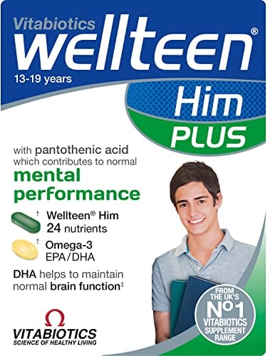 Vitabiotics Wellteen Him Plus Tablets/Capsules, 56 Count (Pack of 1)