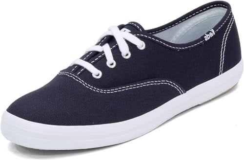 Keds Women's Champion Lace Up Sneaker, Navy Canvas, 6.5 UK