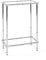 HAKU Möbel Console chromé, métal, Verre trempé - Dim.: L 50 cm x H 75 cm x P 25 cm, Style: Modern