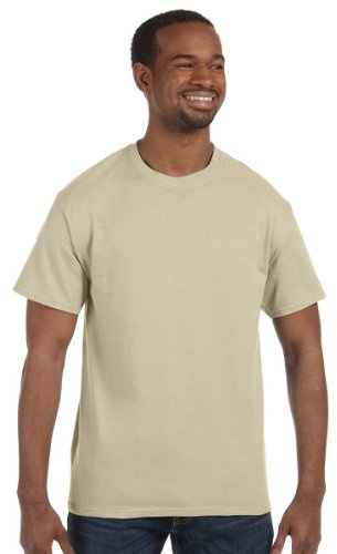 Gildan Mens Heavy Cotton Short Sleeve T-Shirt (L) (Sand)