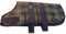 Animate Hundemantel, mit Fleece-Futter, wasserdicht, beige-blau kariert