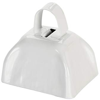 Darice Kuhglocke aus Metall, 7,6 cm, Weiß