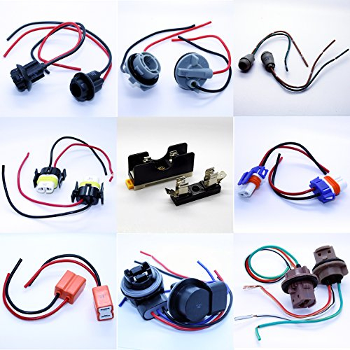 LED-Mafia LAMPENFASSUNG T5 T10 HB3 HB4 H7 H8 H11 7440 7443 Fassung Stecker Kabel 2x Ba15s 1156