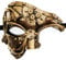 Ubauta Steampunk Metall Cyborg Venezianische Maske,Gold Maskerade Maske für Halloween Kostümparty/Phantom der Oper/Karneval Ball