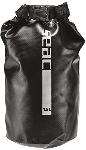 Seac Dry Bag, Wasserdichte Tasche Ideal für Tauchen, Bootfahren und Reisen, 1,5 lt, schwarz