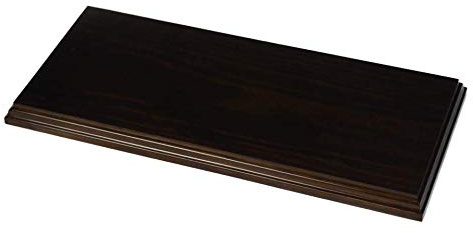 Greca Rechteckiger Sockel, Nussbaum satiniert, Massivholz, 43 x 19 cm
