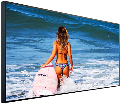 Ecowelle Infrarotheizung mit Bild | 750 Watt | 60x120 cm | Infrarot Heizung| | Made in Germany| i 174 surfende Frau