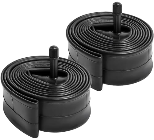 YunSCM 2Pcs 37-590 Engrosar 26 Pulgada cámaras de Aire 26x1 3/8 AV32mm Valve Compatible 26 Pulgadas Bicicleta cámaras de Aire 26x1 3-8 26 x 1 3/8