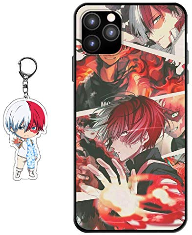 Staremeplz Hülle für iPhone 11 Pro Max Anime Handyhülle [Mit Schlüsselbund] Cartoons Silikon Sanft Bumper Case Hülle für iPhone 11 Pro Max