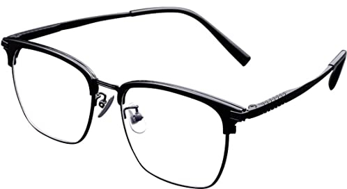 DAUCO Titan Metall Frame Brille Ultraleichte Brille Brillenfassung Herren ohne stärke Herren