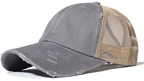 NA Baseball Kappe Baseballmütze Gewaschene Baumwolle Mesh Pferdeschwanz Hut Chaotisch High Bun Frau Papa Hüte Lässige Verstellbare Trucker Baseballmütze Atmungsaktive Laufmütze