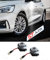 Duleutgnu 2pcs LED Seite unter Spiegel Ghost Projektor Licht Logo Willkommenslicht Auto Ersatz Rücklicht Zubehör Weiße Glaslinse (For New Fo-cus 2018-L)