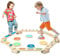 JOLIE VALLÉE TOYS & HOME Kinder Balancierbalken aus Holz, Trittsteine, Montessori-Spielzeug für 3+ Jahre alt, Kleinkind-Gymnastikbalken, 6-teiliger Hindernisparcours für Spielzimmer