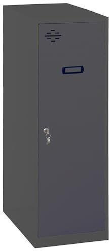 Simon Rack Kleiner Spind für Umkleidekabinen, 915 x 300 x 500 mm, Metall, klein, mit Schlüssel, montiert, Anthrazit - Simonlocker