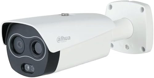 Dahua DHI-TPC-BF2241-TB7F8-DW-S2 Thermal Network Hybrid Bullet CCTV Camera, 4MP, AI-Powered Intrusion & Heat Detection, White Light & Speaker Alarm, 35m IR Illumination, IP67, PoE/12VDC, White