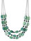 FULU AUTUMN Steine Perlenkette Damen Statement Kette mit Kristall Choker Boho Schmuck Die Besten Geschenke für Mütter(01-Green)