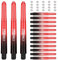 CyeeLife Dart Schäfte,15 Dart Shafts in Total mit 20 O Ringe,Kurz/Mittel/Groß 4, Dart Zubehör für Dartpfeile (Rot, 48mm)