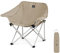 Naturehike Faltbarer Campingstuhl Kann 110 kg tragen Tragbarer Klappstuhl Mit Armlehnen und Zwei Taschen Geeignet für Camping/Angeln/Picknick/Strand/Garten Khaki