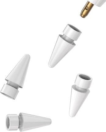 Kefiany Lot de 4 stylets pour Apple 1 génération 2ème génération (4 paquets) Pointe de stylet alternative Apple Stylet Pointe iPad Air 5 iPad 9 iPad Air 2 ip