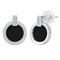 Arrebol Schwarze Ohrstecker 925 Sterling Silber Damen Achat Ohrringe Original Schmuck Für Frauen Ehefrau Schwester Mutter Tochter Geschenk