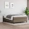 prissent Boxspringbett 140x190 cm Bettrahmen Bett Polsterbett mit Stützbeinen Samt Betten Bett Bettgestell Bed Frames Hohes Bett Beds for Bedrooms Einzelbett Doppelbett Schlafzimmerbett Taupe