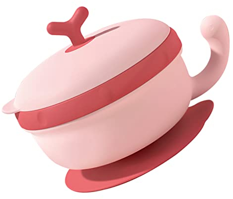 ibasenice 1 Pc Cuenco Termo Suction Cup Bowls for Babies Cubiertos Infantiles Vajilla Para Niños Cuenco Para Servir Comida Tazón Con Ventosa Bebé Tazón De Comida Desmontable Acero Inoxidable